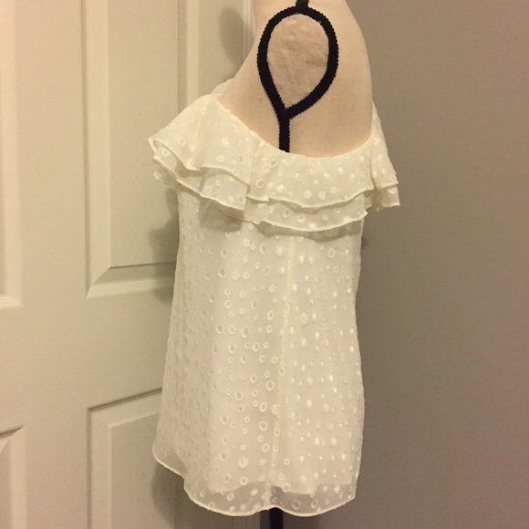 THE LIMITED Asymmetrical Double Ruffle Trim Blouse - Picture 4 of 5